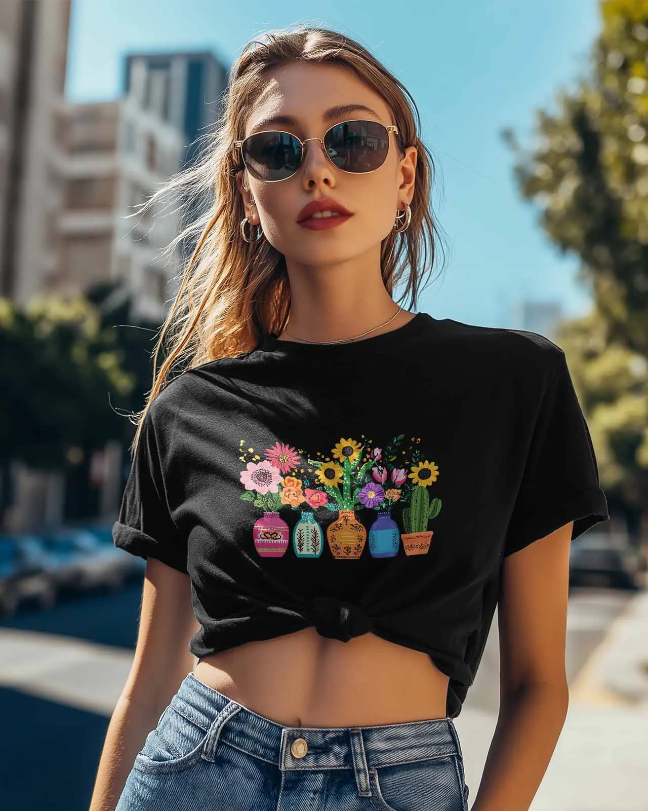 Flowers And Plants T-Shirt Lover Gift Sweatshirt Fitness T-shirt Short Sleeve O-neck Clothing Tops