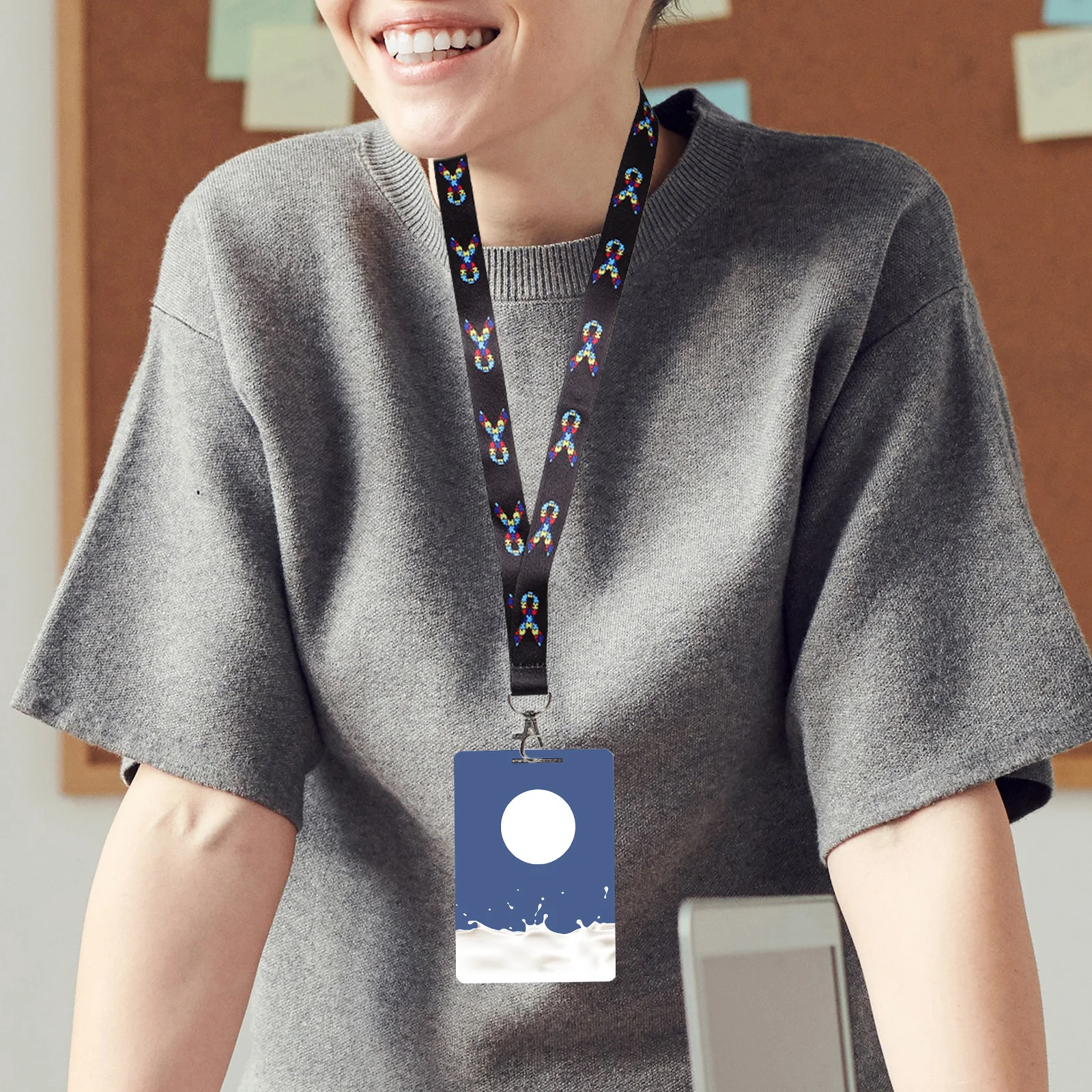 

2Pcs Badge Neck Lanyards Multi-Use Nylon Work Lanyards Id Card Holders for Office Travel Daily Use Hanging Ropes