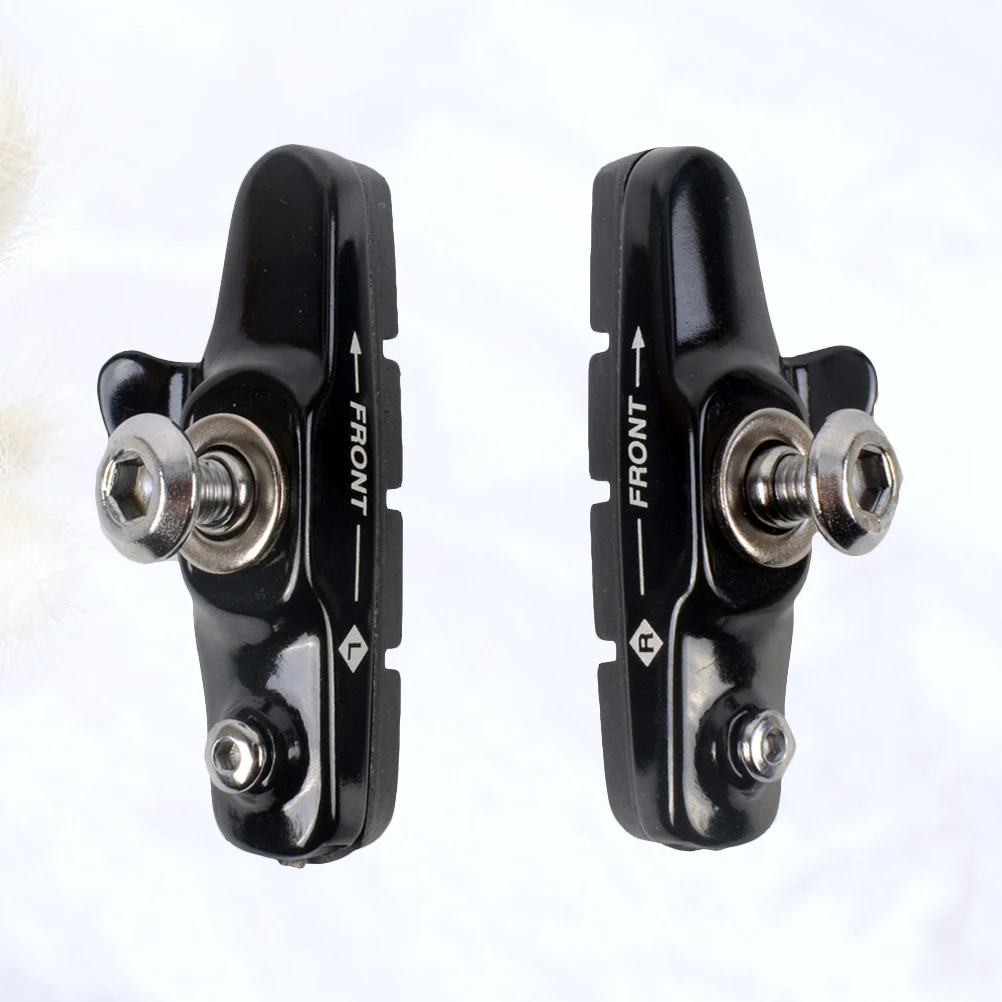 

1 Pair Aluminum Alloy Bike Brake Pads Set For Road Mountain C-Brake Blocks Shoes No Noise No Skid Durable All Weather Sand-Guide