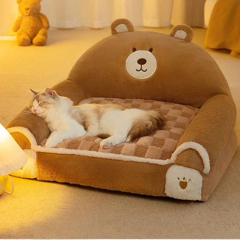 Super Warm Dog Bed Winter Dog Cat Sleeping Sofa Kennel Thickened Dog Cushion For Small Medium Large Dogs Chihuahua Teddy