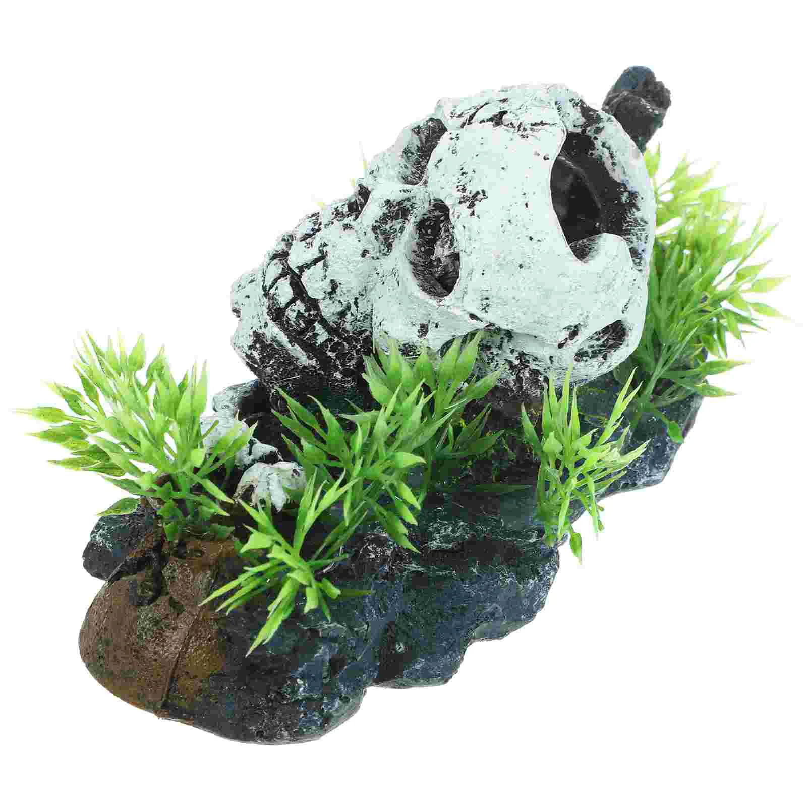 Crawl Desktop Halloween Aquarium Skull Reptile Box Decoration Fish Tank Hideout House Resin Tanks