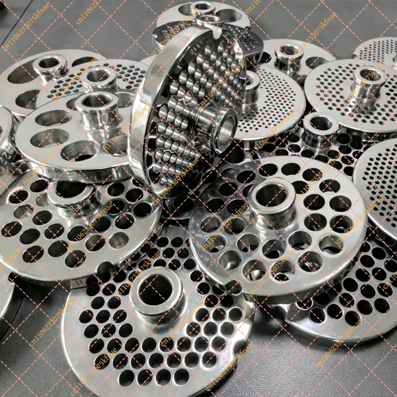 22S# Electric Meat Mincer Orifice Plate 3CR13 Stainless Steel Grate Blade 13mm Raised Center Hole