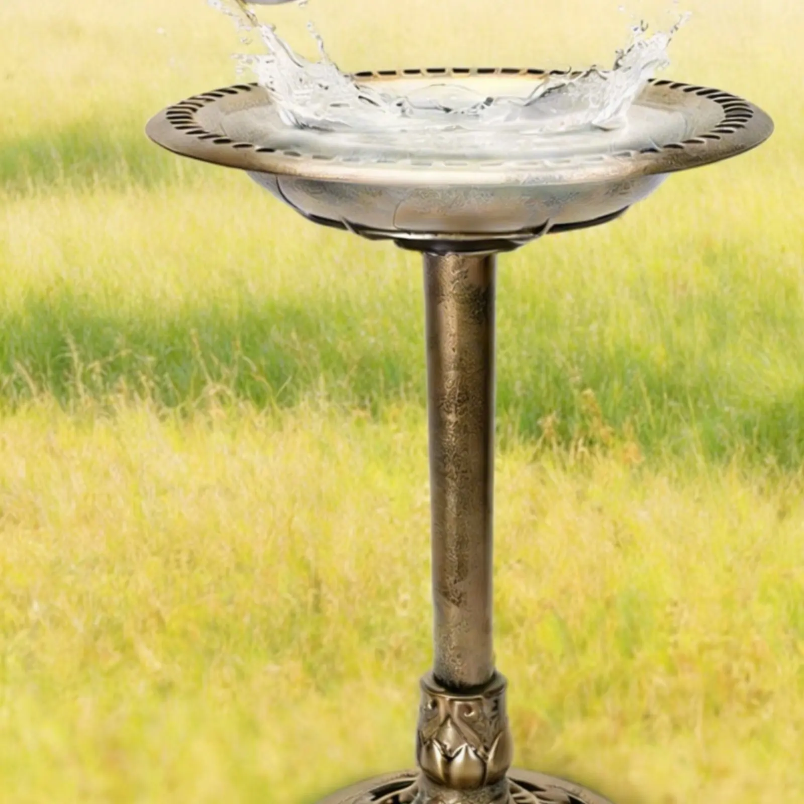 Bird Bath Bowl with Ground Stake Bird Bath Feeder Combo Feeding Station Stable Base Garden Decor Heavy Duty for Yard view 4