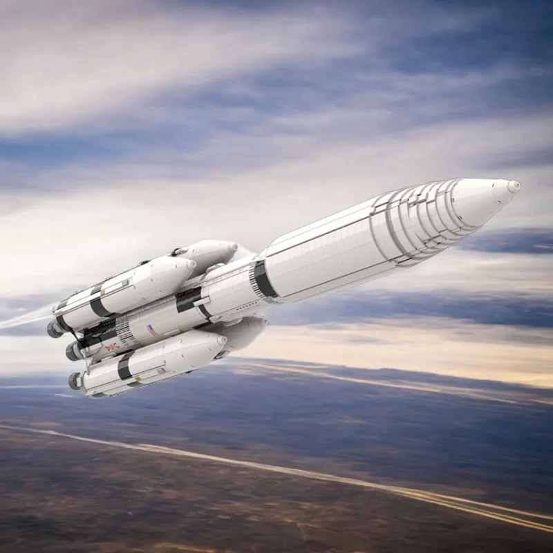 

5630 шт. Moc Saturn V MLV-25L, двухступенчатая и 12-метровая загрузка, космические строительные кирпичи, строительная игрушка, сделай сам, подарок для мальчиков и девочек