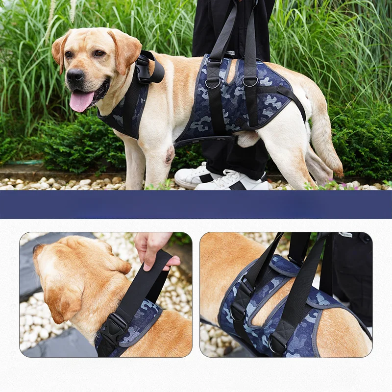 Dog Lift Harness for Back Legs Adjustable Pet Support Sling Help Weak Legs Stand Dog Walking Harness for Old Dog Injury Recovery