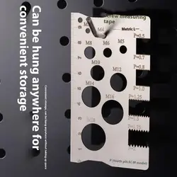 Screw Thread Pitch Gauge Ruler Measuring Tool Bolt Nut Metric Machining Threads Screw Cutting Gauge Angle Model Measuring