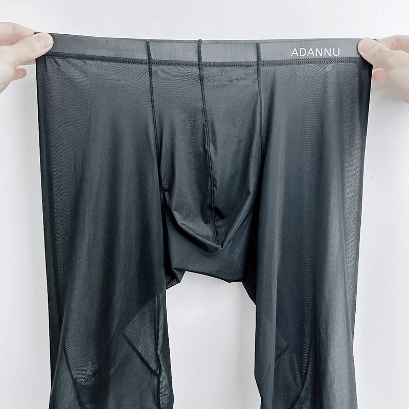 Men's Transparent Panties Summer Lingeries Sexy Hot Mesh Sexy Adult Man Sports Shorts Men Ice Silk Underwear Man Boxers Tоy Mens