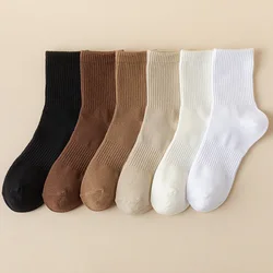 Men's Socks Cotton New Autumn Winter Casual Breathable Sports Socks For Men Solid Color Compression Socks Male Absorb Sweat Soft