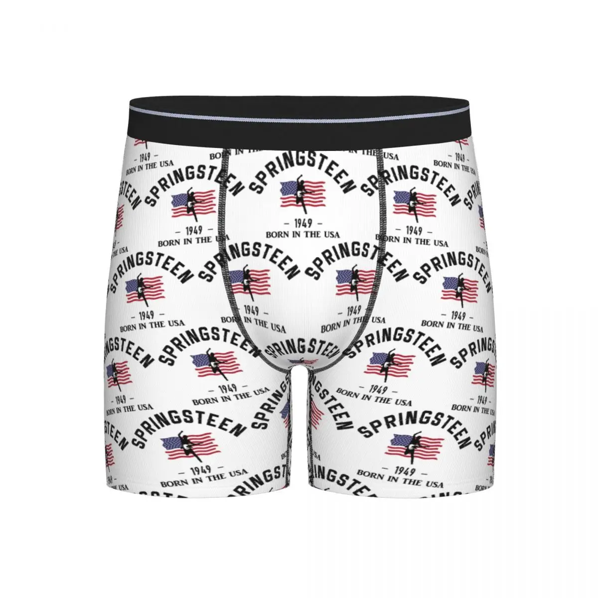 

Long Boxer Underpants Shorts Bruce Springsteen Born In Usa Panties Men's Breathable Underwear for Homme Man Boyfriend Gifts