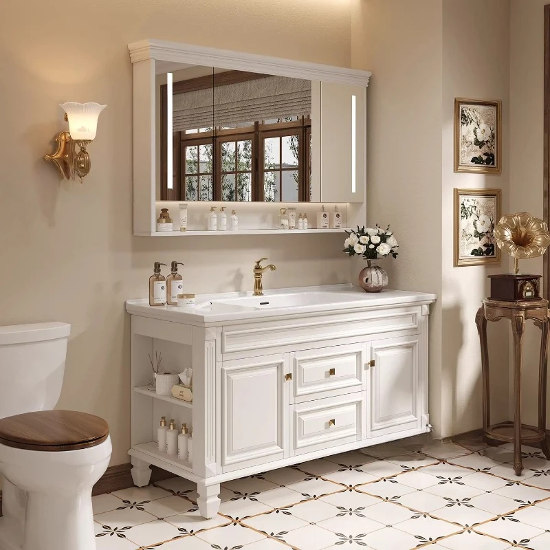 Mirror Storage Bathroom Cabinet Perfume Organizer Partitions Display Bathroom Cabinet Modern Desk Gabinete Trendy Furniture