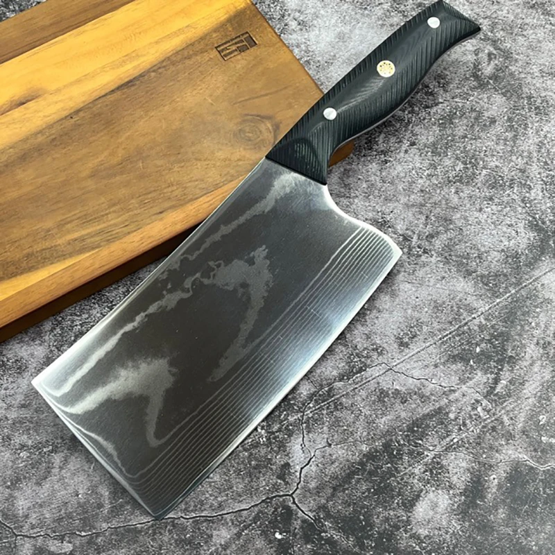 

Sharp Kitchen Knife 67 Layer Damascus Steel Blade Handmade Chefs Cleaver Messer Chopper Knife Meat And Poultry Tools G10 Handle