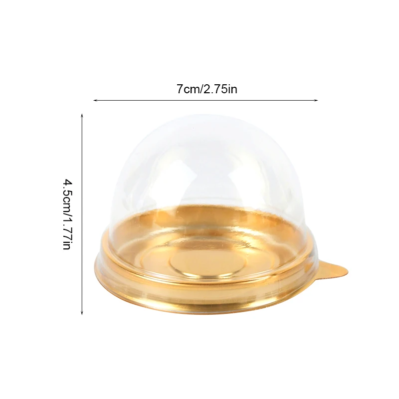10pcs Clear Dome Boxes Mini Transparent Cake Box Dessert Pack Container Muffin Pastry Baking Supply Wedding Birthday Party Decor