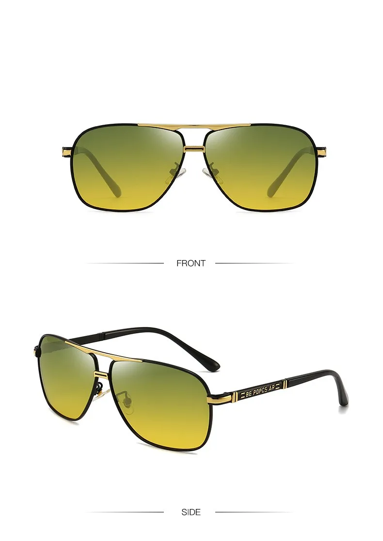 KAMMPT Übergroße Vintage Sonnenbrille Männer Frauen Mode Polarisierte Photochrome Shades Brillen Doppel Brücke Fahren Sonnenbrille – Detail 17