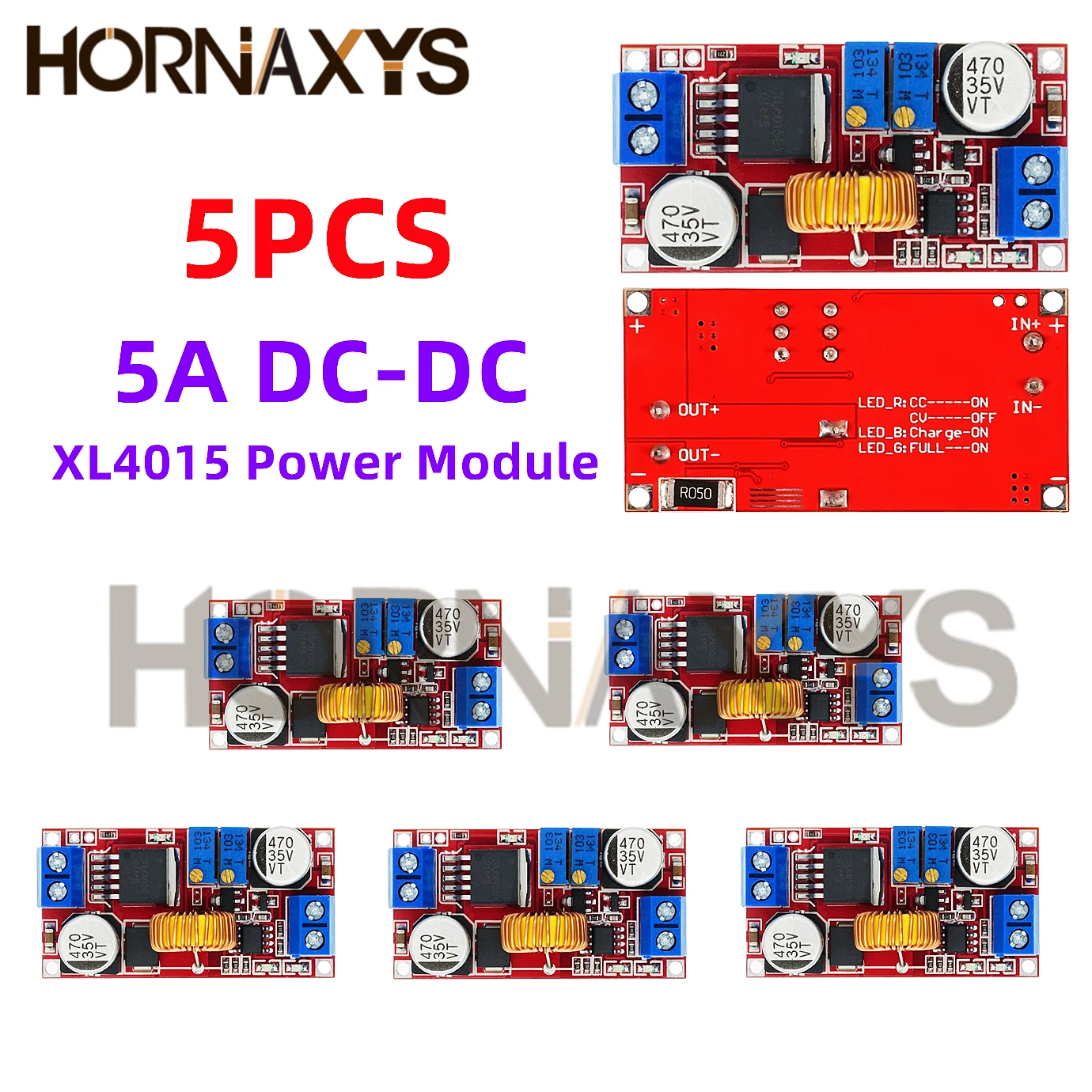 1-10 PCs 5A DC-DC Adjustable Buck Converter XL4015 4 - 38V to 1.25 - 36V Step Down Power Supply Voltage Regulator Power Module