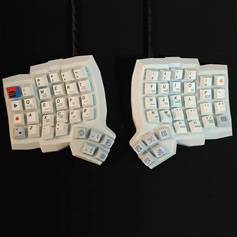 Разделенная клавиатура Dactyl Manuform, эргономичная изогнутая клавиатура, индивидуальная проводная однорежимная офисная игровая клавиатура VIAl