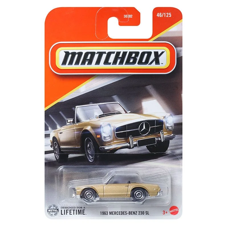 Mattel matchbox mbx 2025a caso coleção série 1/64 ford F-150 iluminação 1963 benz 230 sl carro colecionável brinquedo veículo fundido
