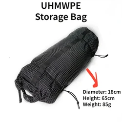UHMWPE Storage Bag Outdoor Hiking Camping Equipment Ultralight Storage Bags Tent/Sleeping Bags/Moon Chair/tent Pole Sundries Bag