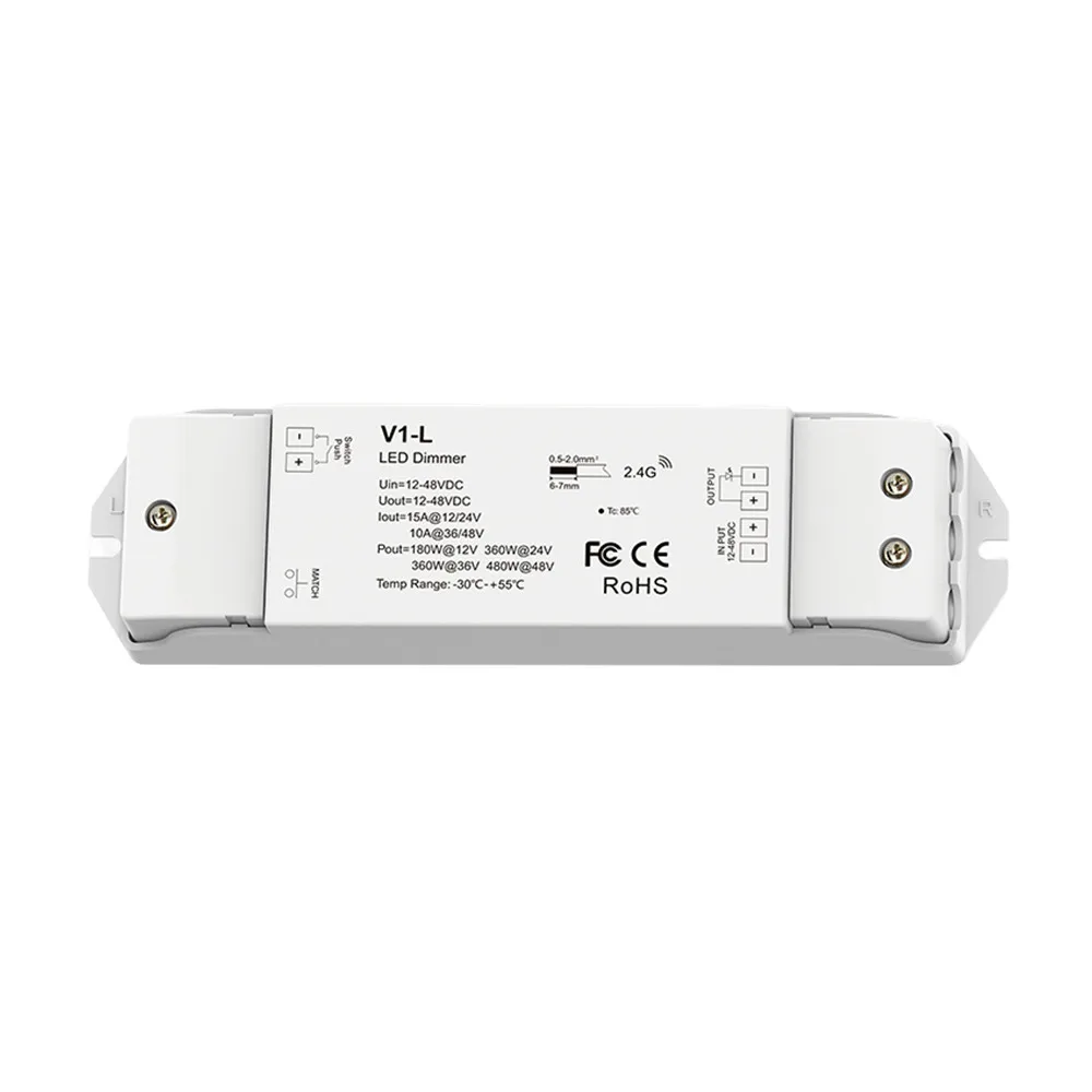 Skydance V1 V1-L V1-K V1-H 2.4G LED Dimmer Controller 1/3/4 canali Dimmer WiFi RF Touch CV Controller per striscia Led singola