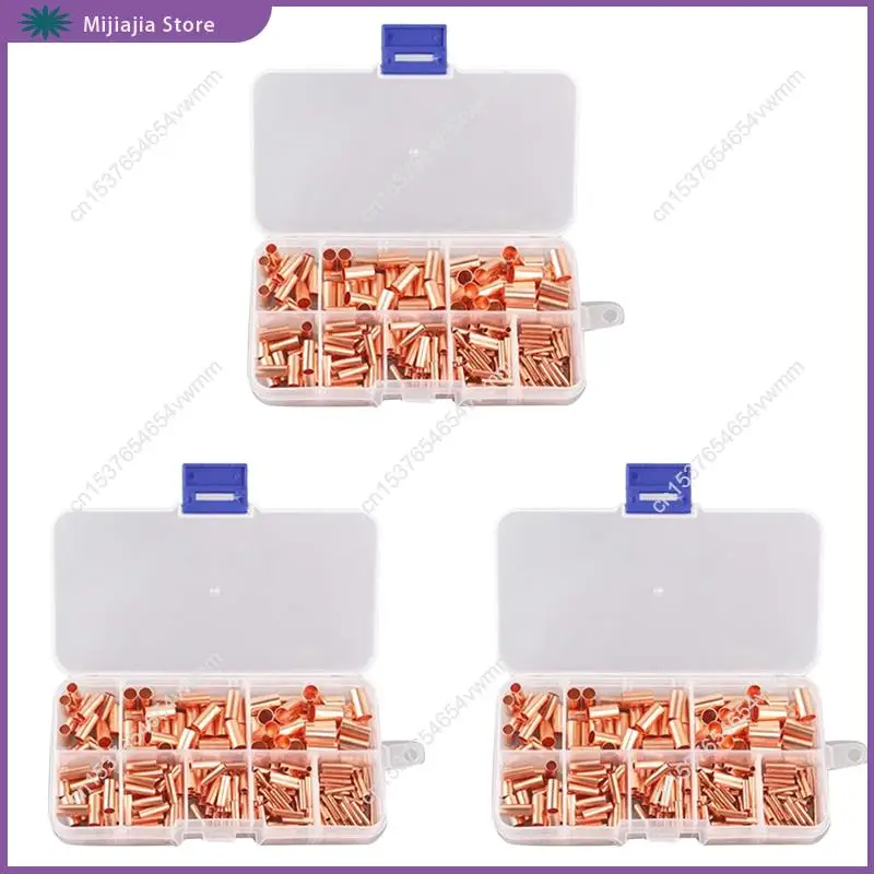 

750 шт. GT медная соединительная труба, проволочное соединение, маленькая медная трубка, кабельный наконечник, комплект наконечников для шнурков, ПРОДАЖА