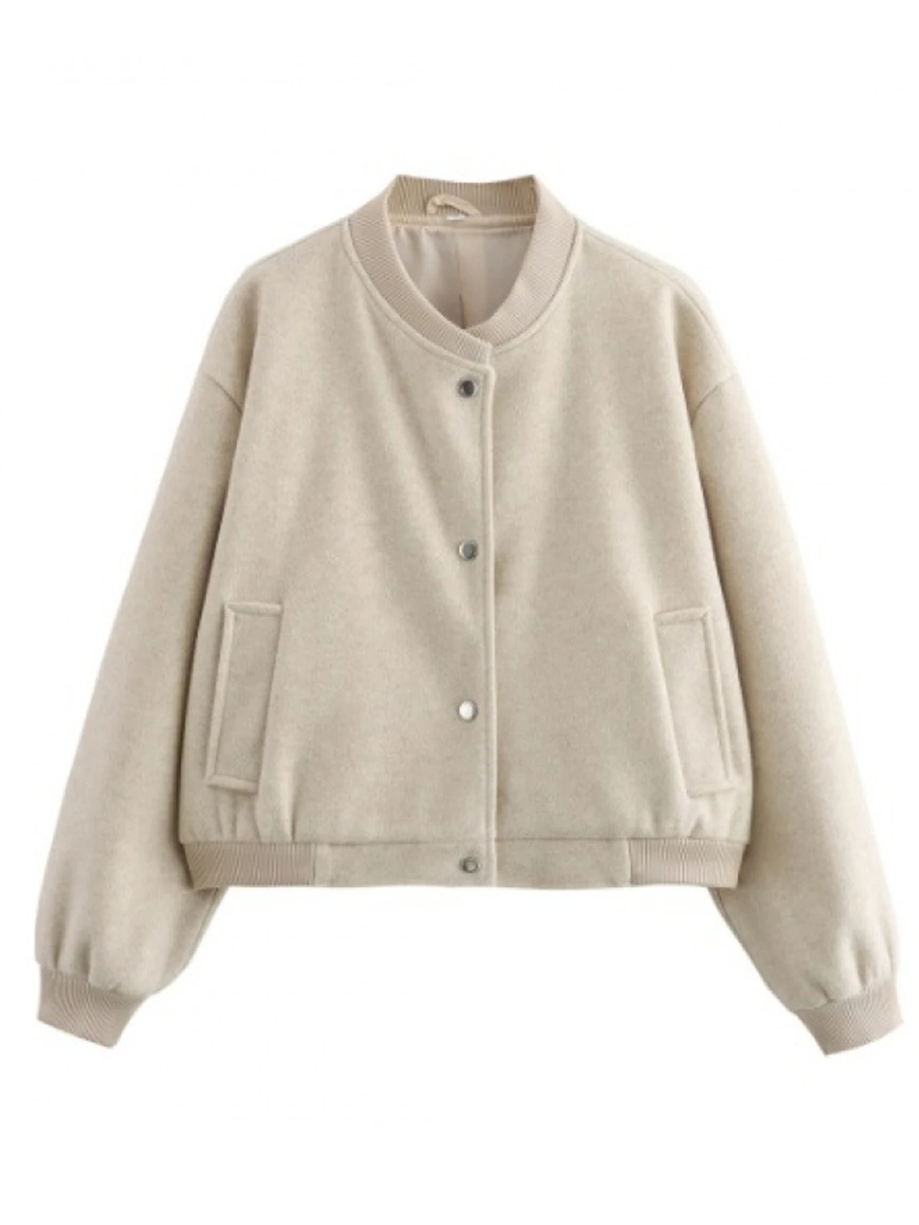 

Women's V-Neck Long Sleeve Jacket Lightweight Solid Color Single Breasted Winter Outerwear Casual Fashion Top