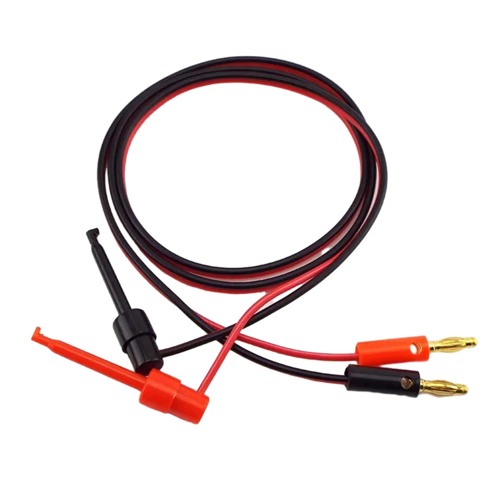 1M 3A 4mm Banana Connector To Hook Clamp Adapter For Multimeter Test Leads Wire Connector Small Test Hooks Clip To Banana