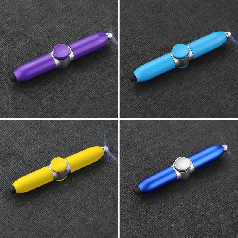 Weighted Fidget Spin Pen Ballpoint Fidget Pen With Light Fidget Spin Pen Writable Twirling Pens For Student Kids