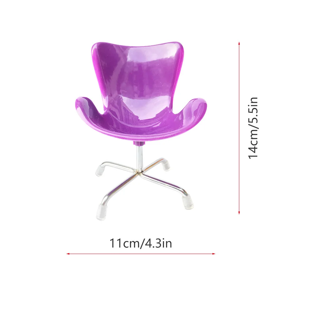 1 كرسي كمبيوتر صغير مادة بلاستيكية ممتازة تصميم واقعي لديكور المنزل الصغير وغرفة النوم وغرفة المعيشة ملحقات تخطيط ذاتية الصنع