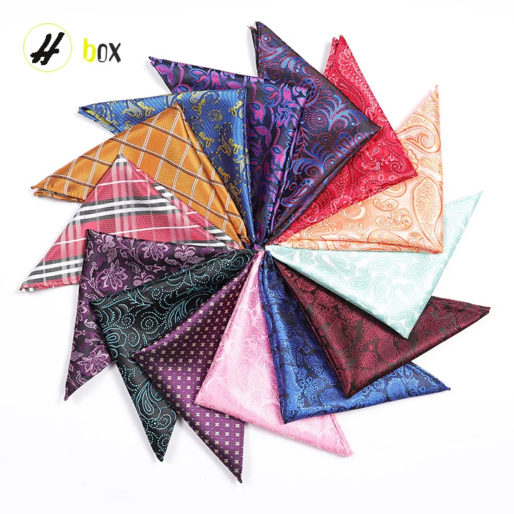 Vintage Paisley Pocket Square For Men, Cashew‑Pattern Suit Chest Handkerchief, Banquet Wedding Party Accessory Gift 25*25cm