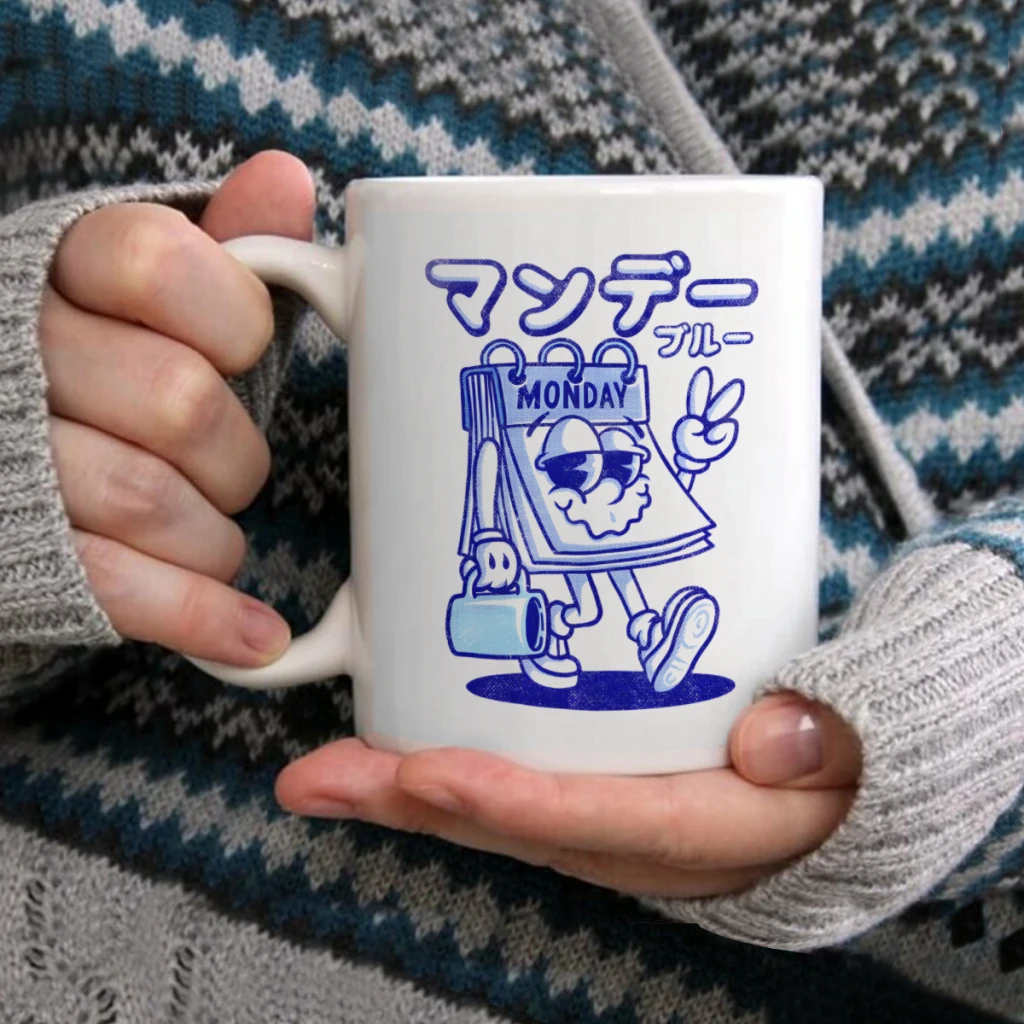 

Monday BluesCoffee Mug Tea Cup 11oz Coffee Cup Funny Birthday Ceramic Mug Personalized Cup