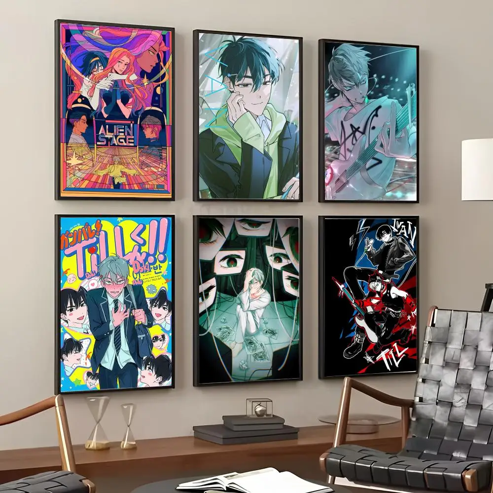 A-Alien Stage Painting Calligraphy Cotton Canvas Wall Art Poster Quality Decor Painting for Living Room Home Decor