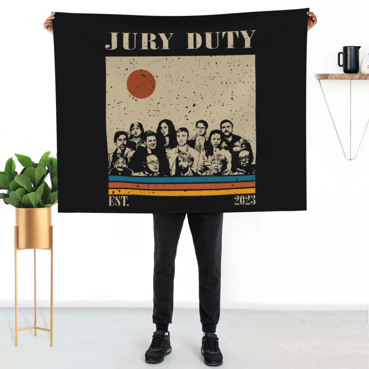 

Retro Jury Duty Throw Blanket Versatile Cozy Throw Blanket for All Occasions