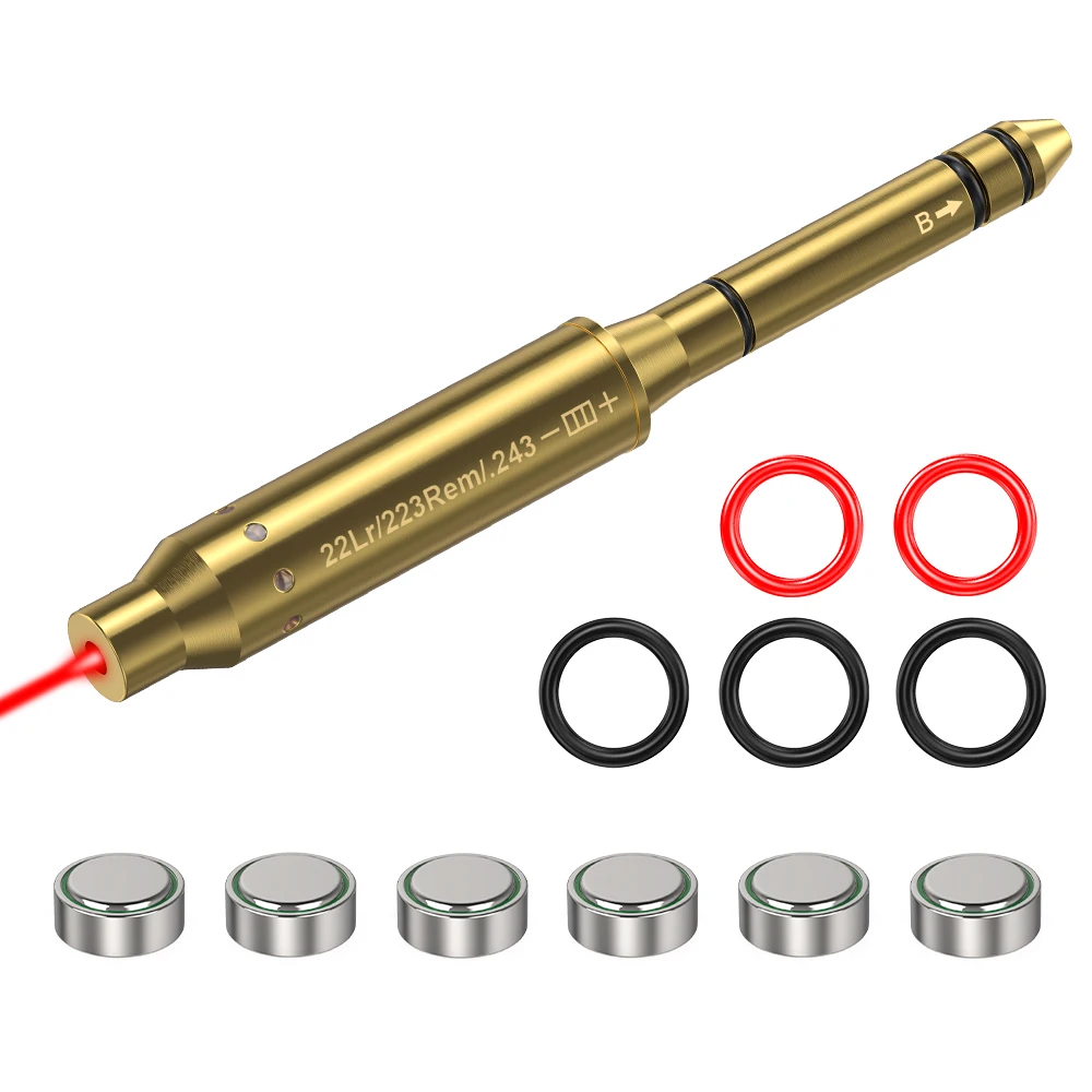 

22LR 223REM 243 Калибровочный красный Инструмент для калибровки с длинным хвостом и аксессуарами для калибровки