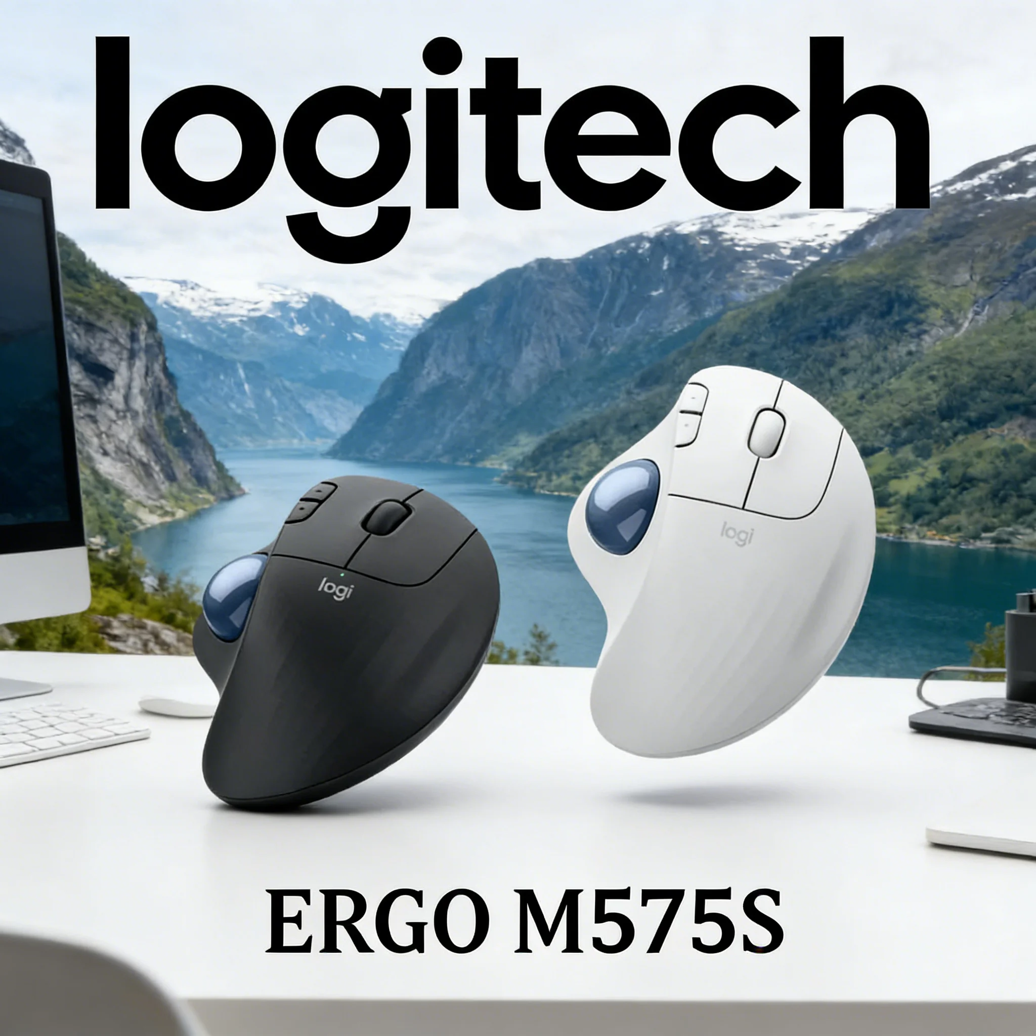 

Беспроводная эргономичная мышь-трекбол Logitech ERGO M575S с двойным режимом подключения (Bluetooth/USB), бесшумными кнопками, для офиса и CAD, на батарейках