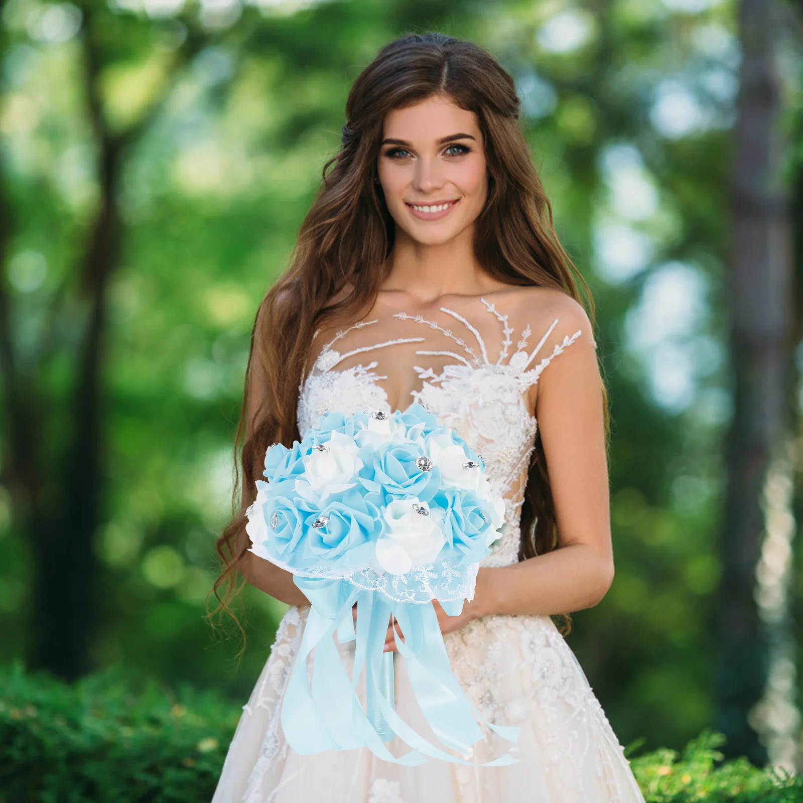 

1pc Artificial Bridal Holding Bouquet Flower Flowers Elegant Hydrangea Bridal Bouquet Handmade