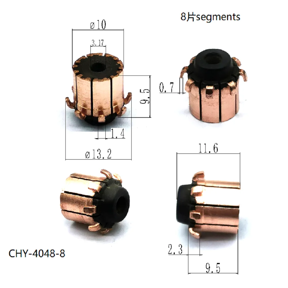 Reversor principal do retificador de cobre, 10*3.175*9.5*8P, Chy-4048-8