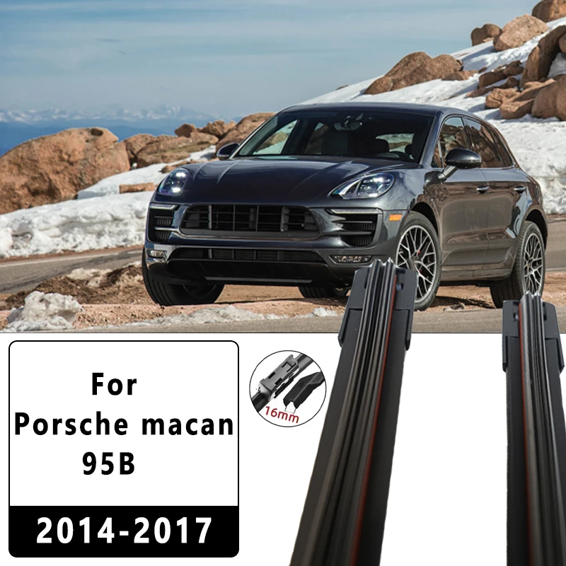 

Car Front Windscreen Wiper Blades Brushes Windshield Window Cutter Accessories 2PCS for Porsche macan 95B 2014-2017 24“+20”