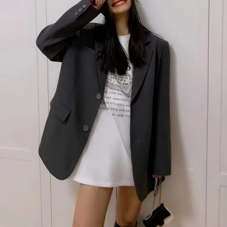 Chaqueta de traje para mujer en primavera y otoño 2025, nuevo top de traje de estilo coreano informal y de alta gama de otoño