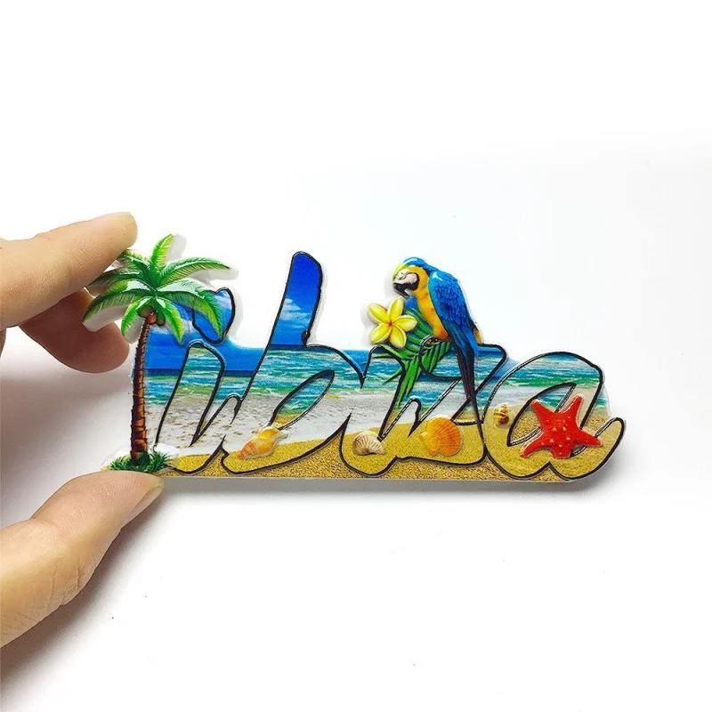 

Spain Ibiza Beach 3D Resin Fridge Magnet - Imanes Nevera Cute Magnets for Fridge, Souvenirs España Decoración Hogar Home Decor