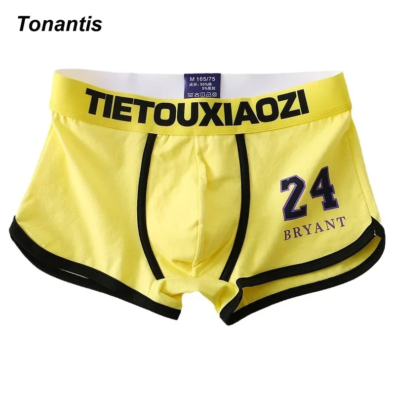 3Pcs/Set Man Boxers Trendy Cotton Men\'s Panties Personality Young Numbers Printing Comfortable Male Underwear Boy Men Underpants