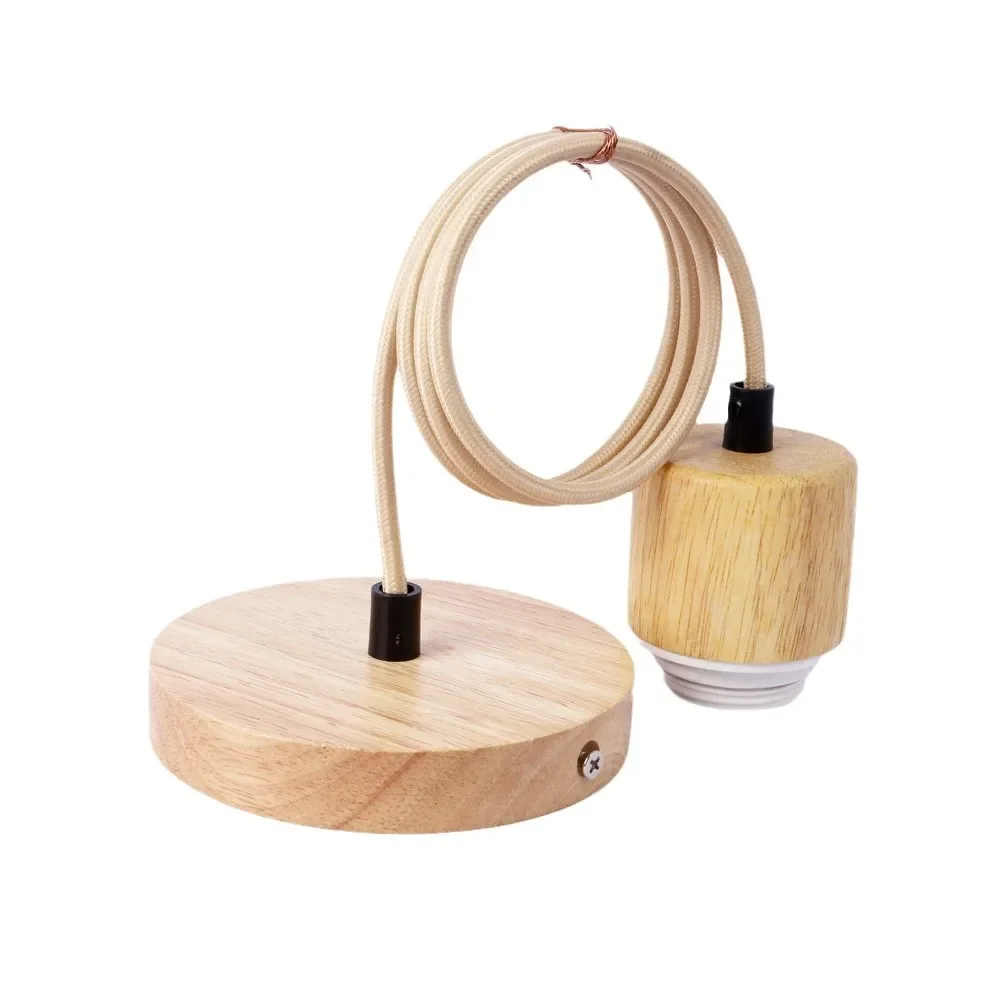 

Минималистичный деревянный держатель лампы, барная стойка, подвесной светильник для кофейни, аксессуары E27