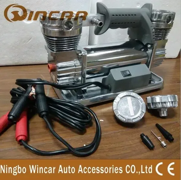 2026/High Quality 160L/min Air Flow Double Cylinder Air Compressor Tire inflator Pump