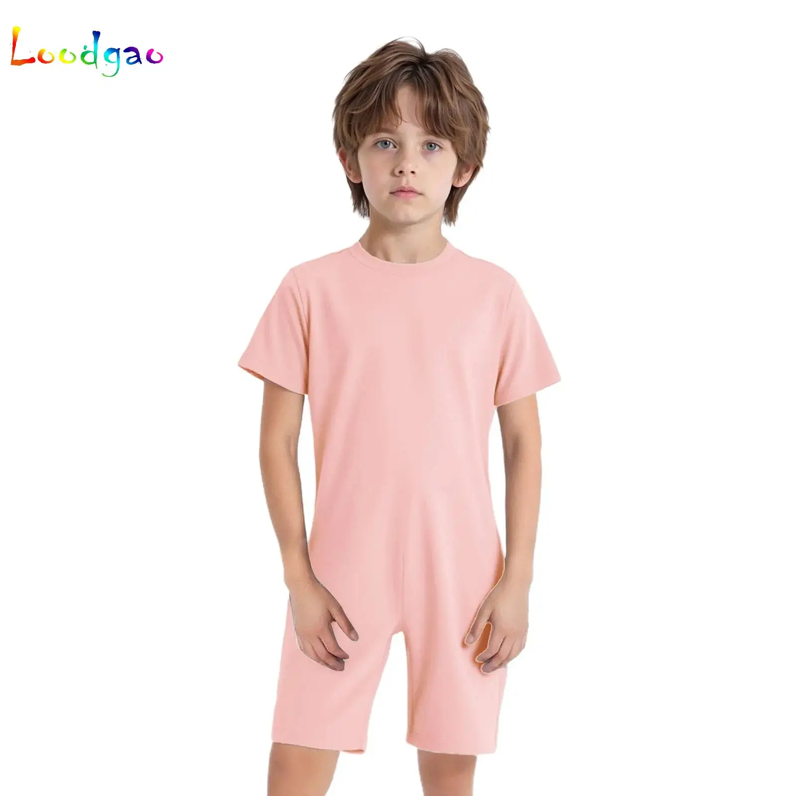 Special Needs Adaptive Clothing For Children Short Sleeve Short Leg Zip Back Jumpsuit
