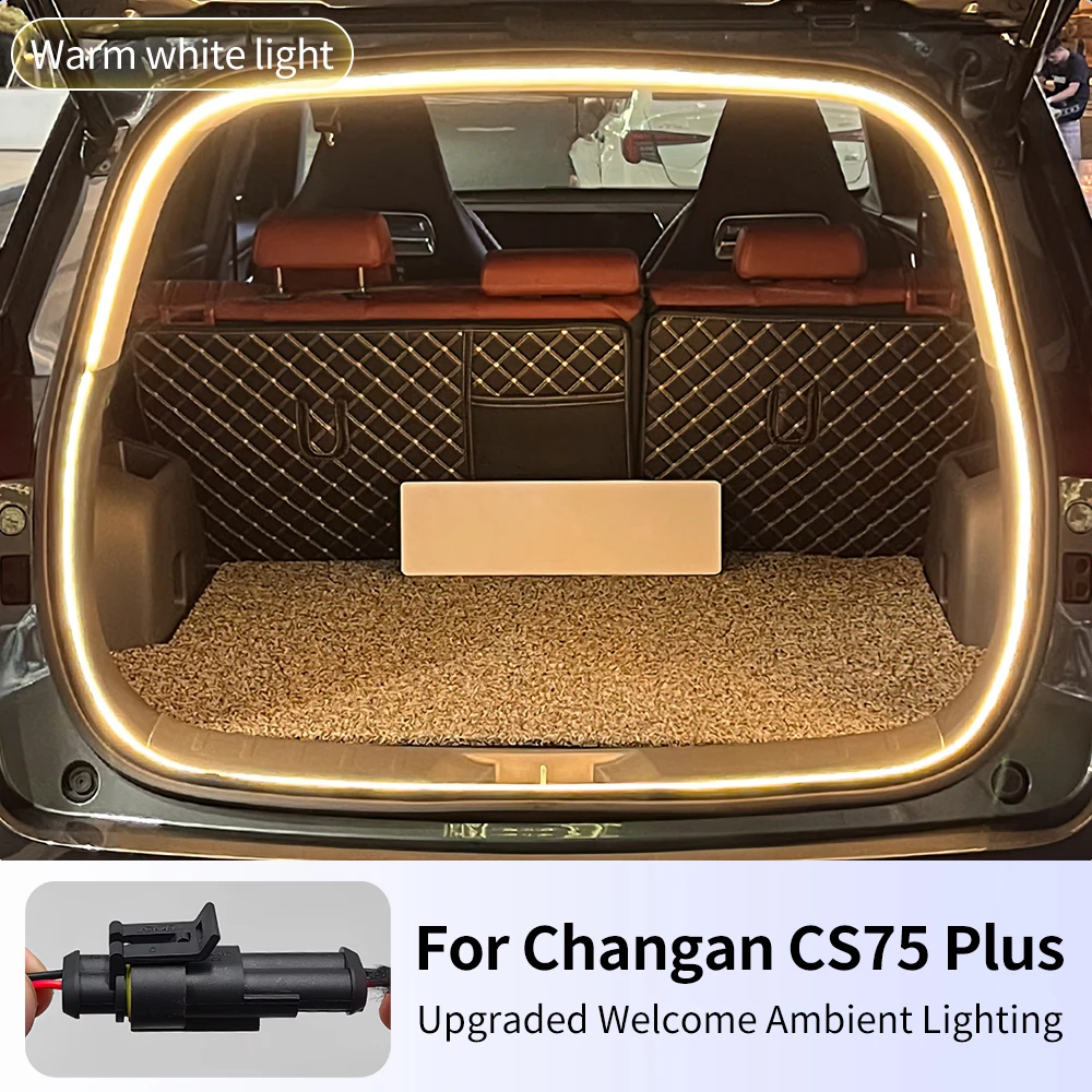 For Changan CS75 PLUS UNI V UNI T UNI K Deepal SL03 Oshan Z6 LED Dynamic Rear Trunk Light Stream Cargo Auto Interior Accessories