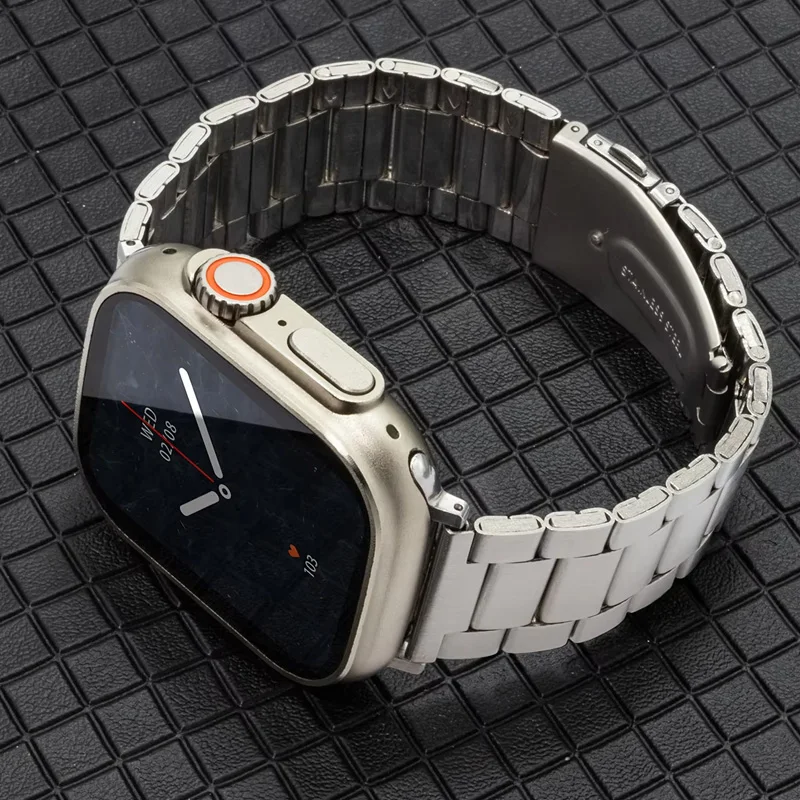 Stainless Steel Strap For Apple Watch Band 45mm Ultra 49mm 41mm 40mm 44mm Strap Metal Bracelet For Iwatch Series 9 10 46mm 42mm