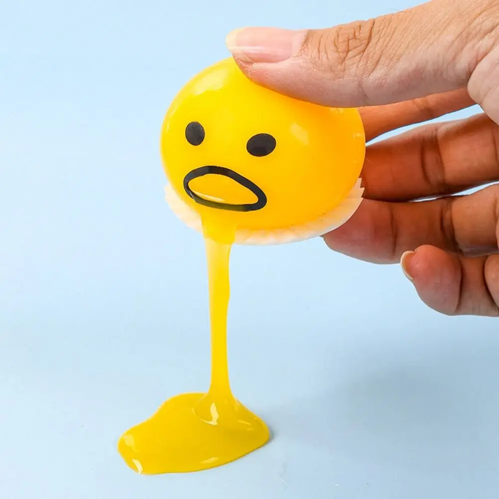 

Fluid Vomiting Egg Yolk Pinch Toys Puking Non Stick Vomiting Egg Yolk Squeezing Toy Tricky Funny