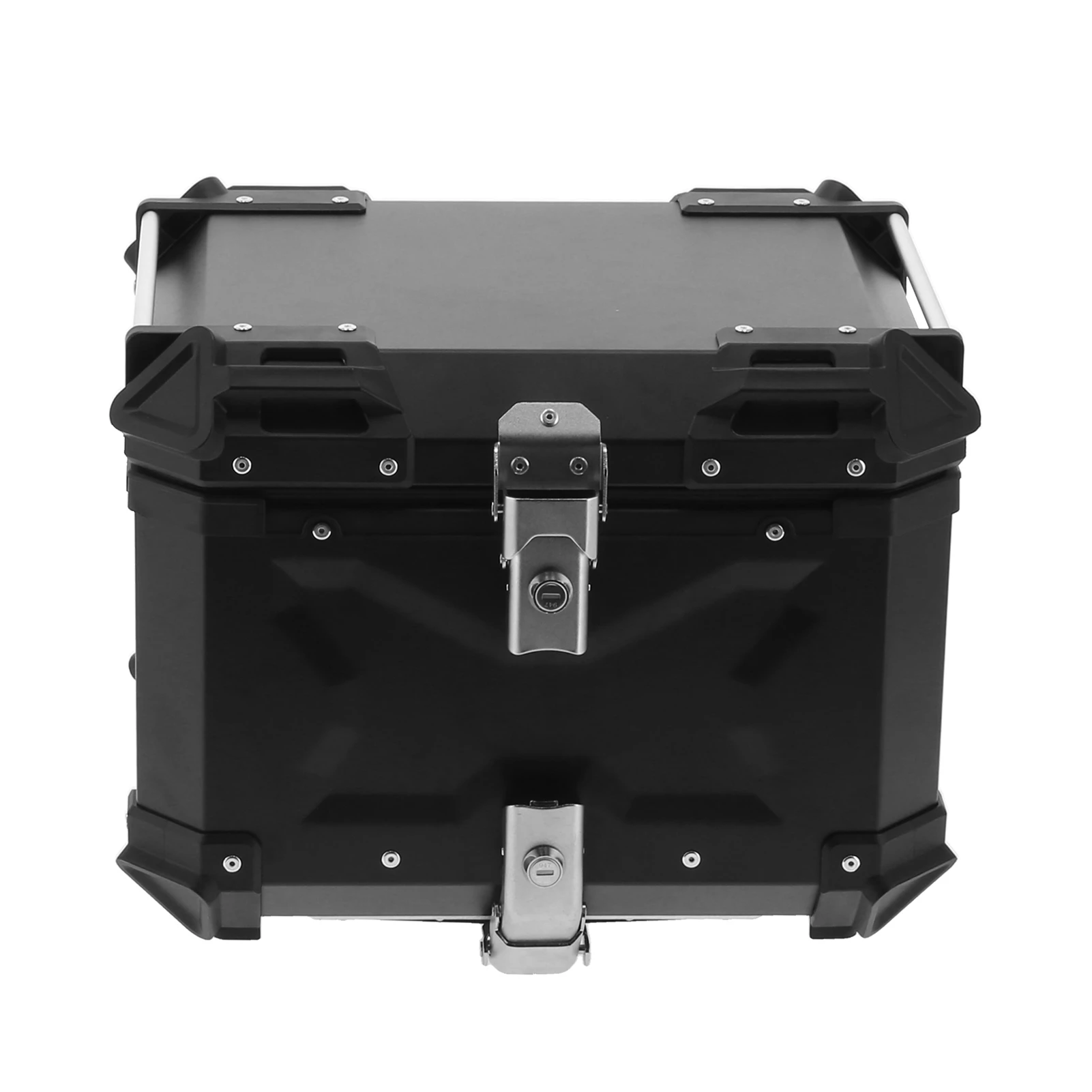 45L Universal Black Motorcycle Adventure Aluminum Top Case Tail Box Luggage Large Capacity Luggage Case Storage Box