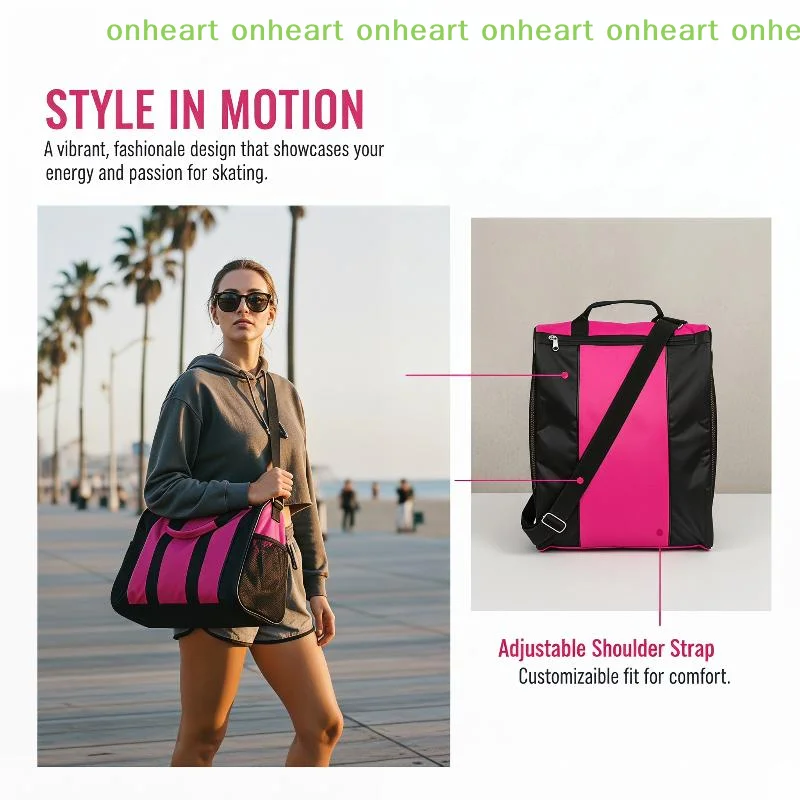 [C]3 Layers Breathable Skate Bag for Kids Backpack Style Comfortable Skating Accessory