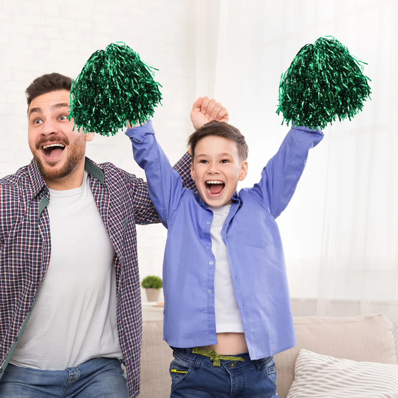 

4pcs Cheerleading Flower Ball Pompoms PVC Material Lightweight Durable Unique Design Sports Events School Activities