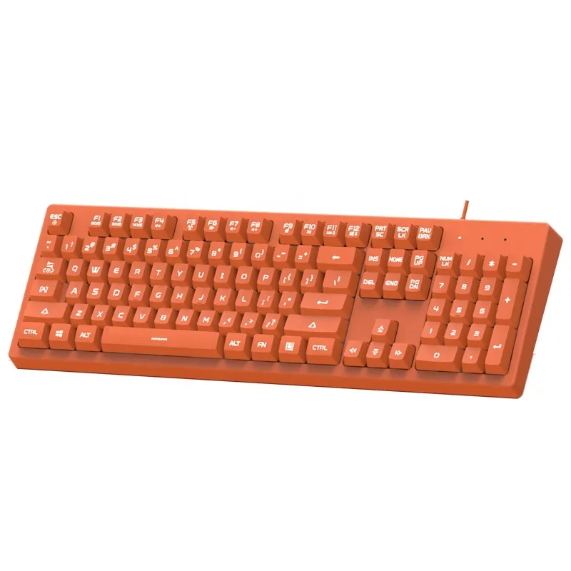 Ajazz DKS100 Wired Keyboard Ergonomic USB Standard Quiet Mechanical Feel Membrane Keyboard For Gmer