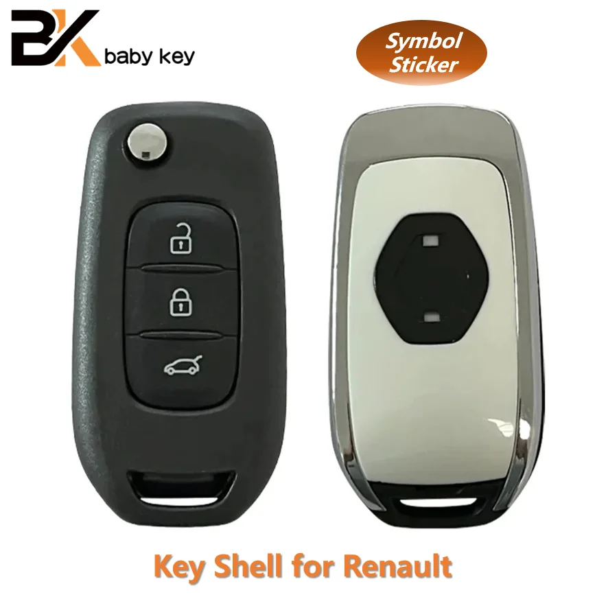 BB Keyshell for Renault Megane III Dacia Duster Kadjar Captur Symbol 3 Buttons VAC102 Blade Remote Car Key